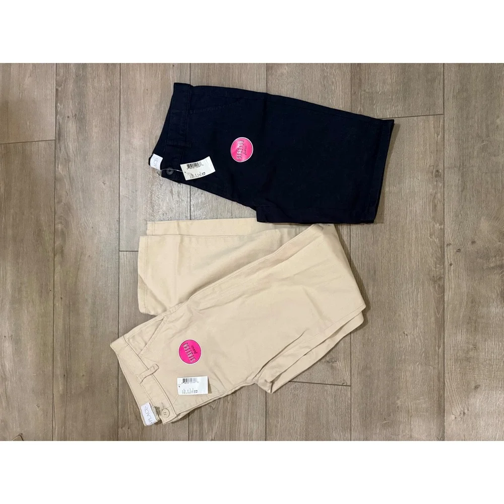The Childrens Place Boys Chino Pants/shorts Bundle Stretch Size 12 NWT